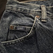 Lee Womens Blue Denim Straight Leg Jeans Peti...