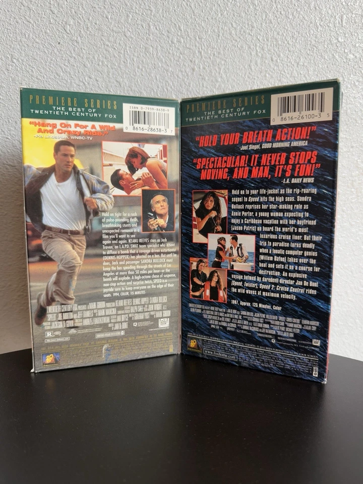 Speed VHS 1994 & Speed 2 - RARE Premiere Series Set Keanu Reeves - Image 2 of 4