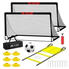 MDTMR Kids Soccer Goals for Backyard Set of 2, 6x4 ft Soccer Nets for Backyar...