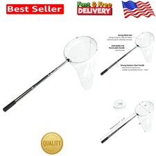 Deluxe Insect Butterfly Net 12" Ring with 59" Telescopic Handle Lightweight