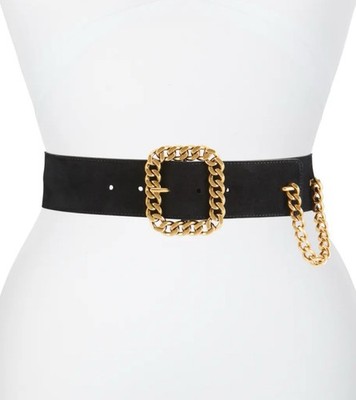 Saint Laurent St Sulpice Square Chain-buckle Belt in black  display picture 1