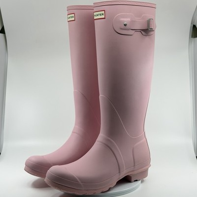 Hunter Original Tall Rain Boots Womens 11 Pink Waterproof Rubber Boots