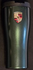 Original Porsche Thermobecher Wappen Logo gr&uuml;n