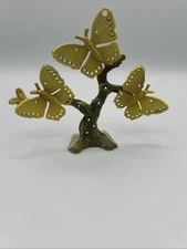 VTG Butterfly Tree Earring Holder Rack Jewelry Holder 5”
