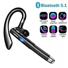 Trucker Wireless Headset Bluetooth 5.1 Earpiece Dual Mic Earbud Noise Cancelling