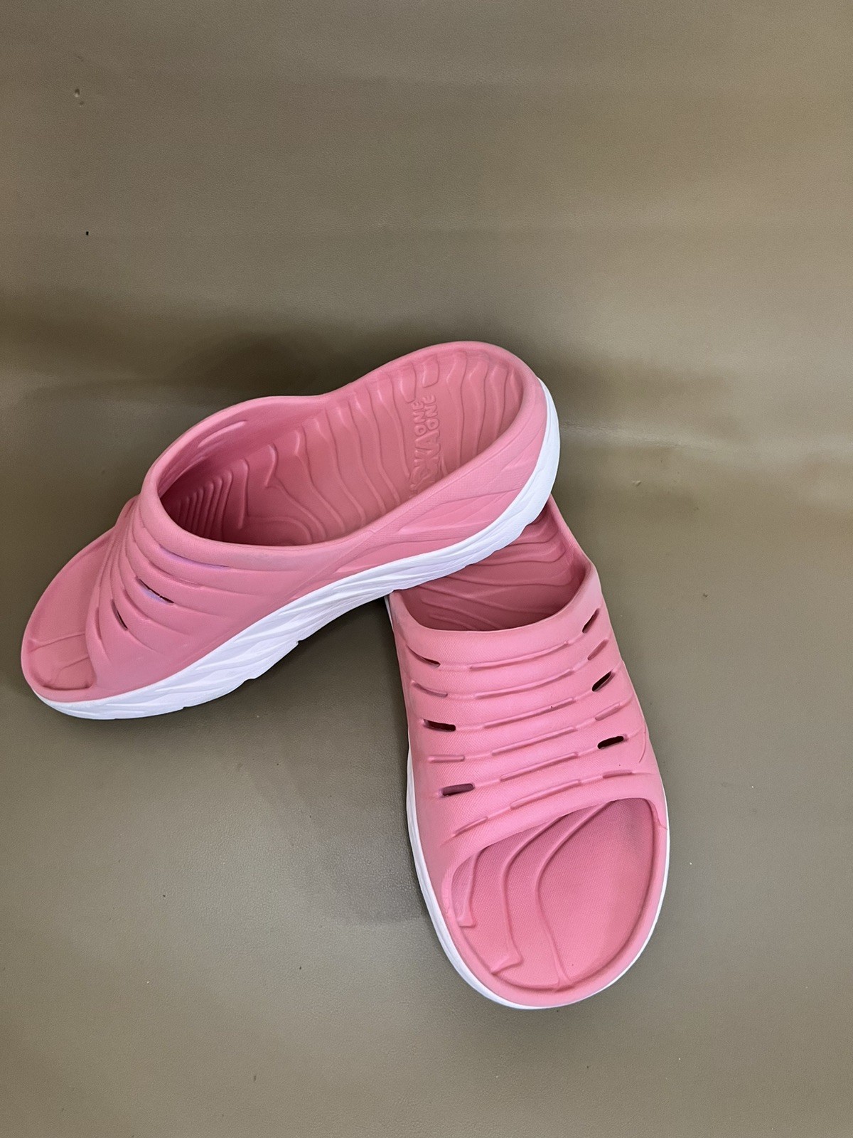 Hoka One One Ora Recovery Slide 2 Sandals Lantana Pink Salt Womens Size 10