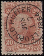 US #R41c Used Leopold Huffer 6/17/1864 cancel