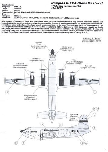 Anigrand Models 1/72 DOUGLAS C-124 GLOBEMASTER II Transport - Picture 3 of 5