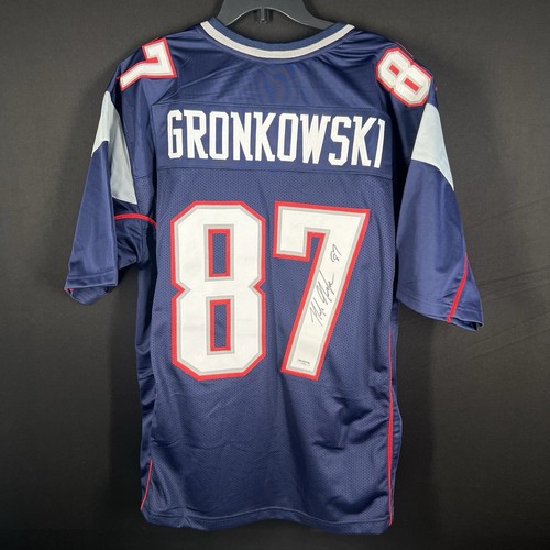 Rob Gronkowski Signed JERSEY New England Patriots 87 Autograph Hologram COA - Picture 2 of 8