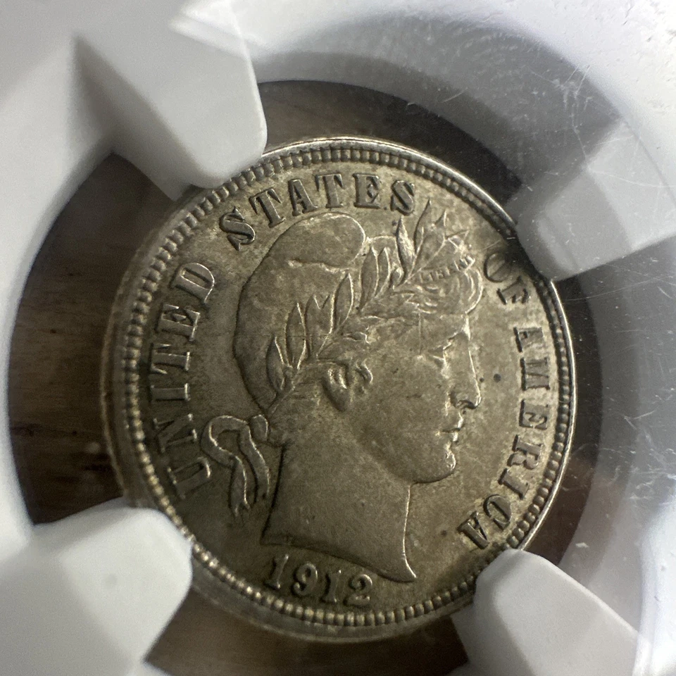 1912 D BARBER SILVER DIME NGC AU58 - Image 2 of 4