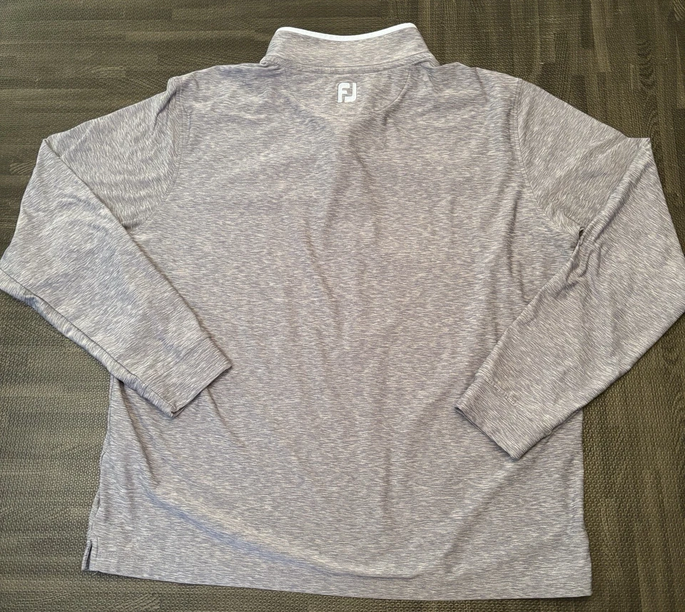 Pullover FootJoy Hombre XL Gris 1/4 Cremallera 123º US Open LACC Los Angeles Country Club Foto 2 de 4