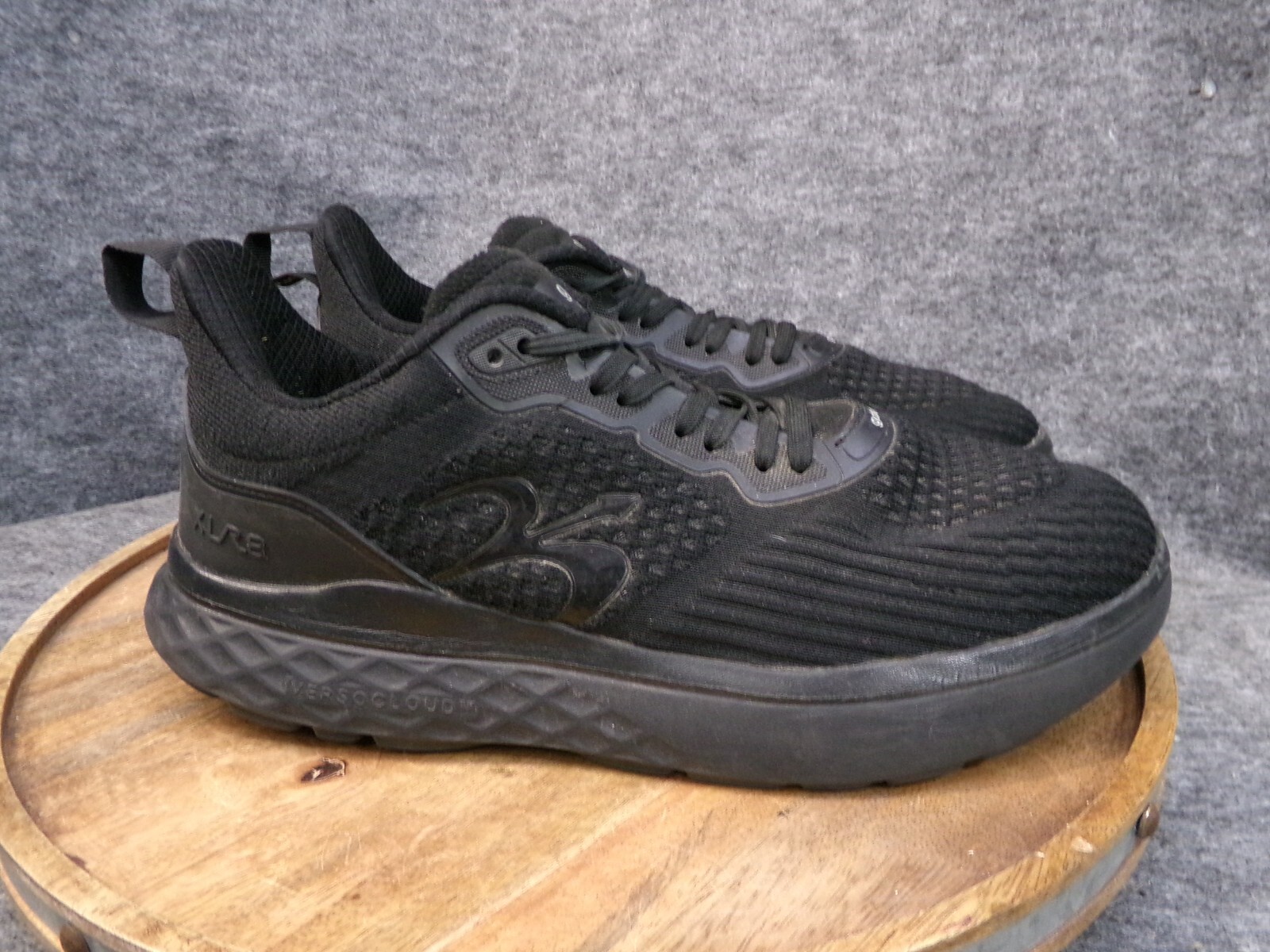 SAOLA Gdefy XLR8 scarpa da corsa uomo tripla nera atletica ammortizzata sneaker taglia 12 US