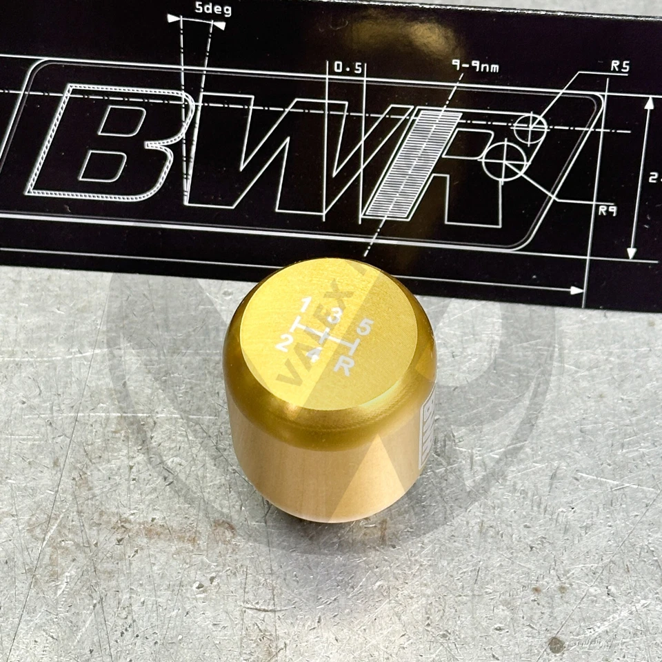 Botão de câmbio Blackworks Racing M12x1.25 alumínio leve dourado - Toyota Subaru - Imagem 2 de 4