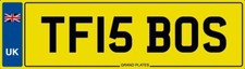 TF IS BOSS NUMBER PLATE INITIALS CAR REG TF15 BOS FEES PAID TERRY THOMAS TOM TAM