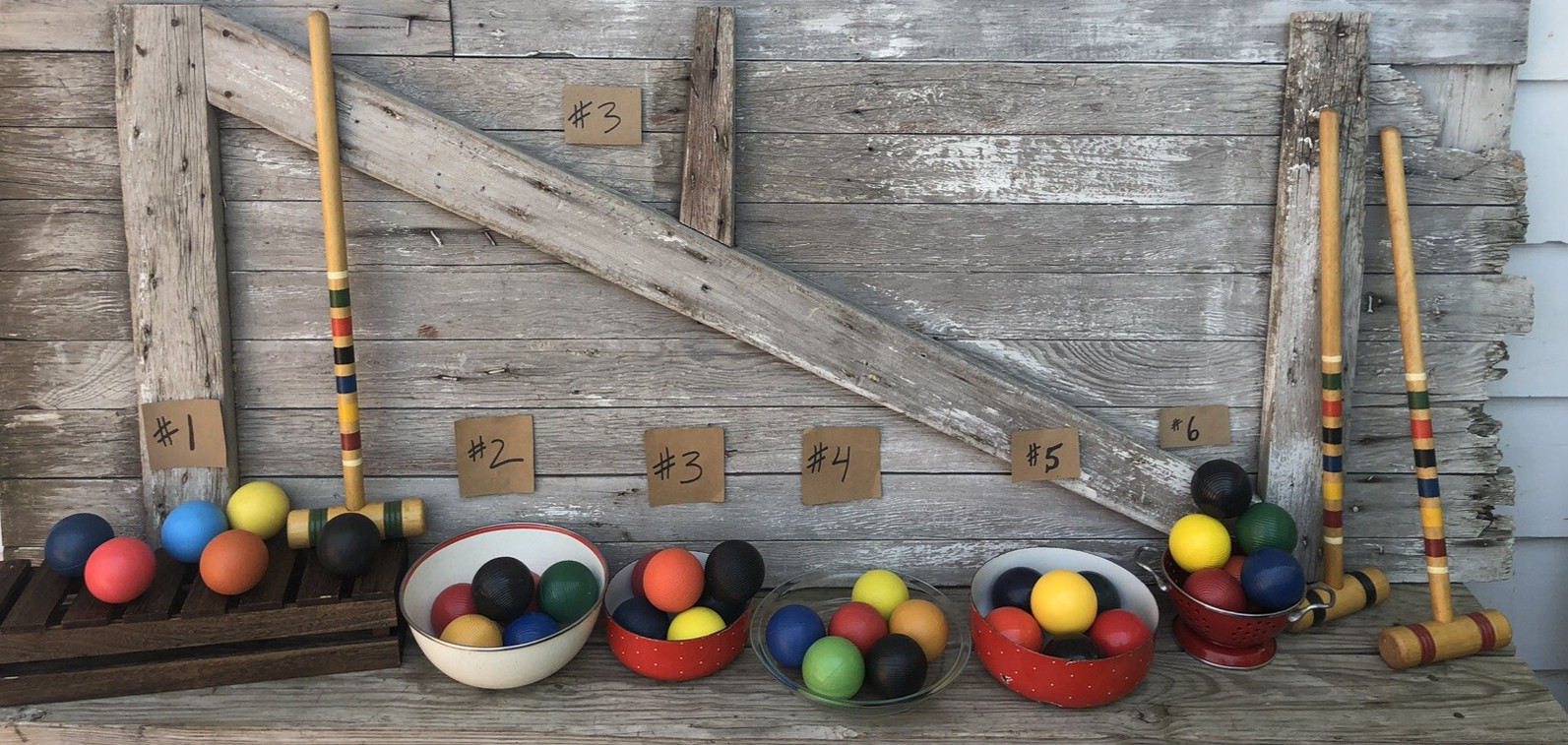 6 Croquet Balls Bulk Lot Sportcraft Spalding Poly YOUR CHOICE 6 In Set Lawn