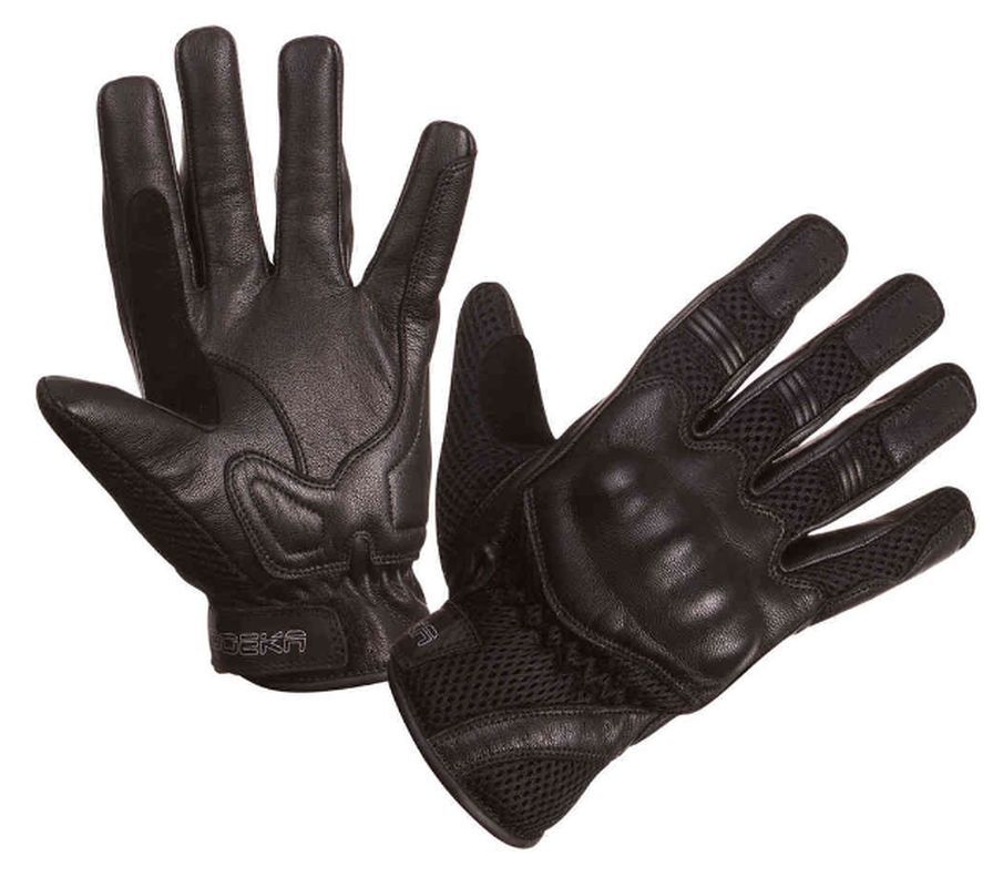 Gants en cuir de moto Modeka X-Air noir t12 haute résistance