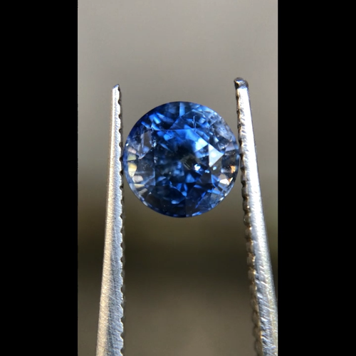 5mm 0.85 CT Natural Cornflower Blue Sapphire – Unheated Ceylon Round Gemstone - Video 1 of 1