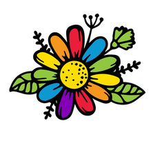 Rainbow Daisy Sticker Decal