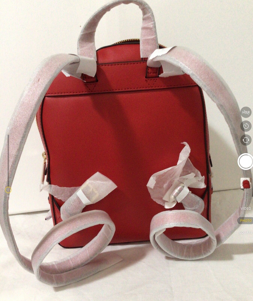 Michael Kors Abbey Jaycee Medium Backpack Bright Red Pebbled  display picture 1