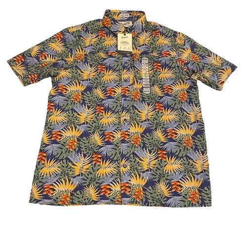 Duluth Trading Co. Men Shirt XLT Blue Check Wrinkle Fighter Trim
