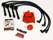Distributor Cap Rotor Wires Msd Spark Plugs 96-00 Honda Civic D16 Bk