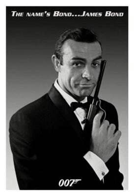 James Bond Classic 007 Sean Connery Poster Large 24x36 Movie Art