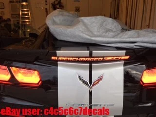 Chevy Corvette StingRay C7 3rd brake light decal 14 15 16 2017 18 19 GS Z06 Z51 Foto 3 de 4