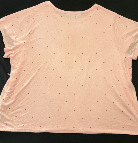 NWT 2023 Torrid Sleep Womens 6X 'Petite Hearts' Super Soft Plush Lounge Tee - Picture 2 of 8