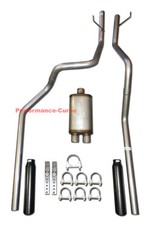 Mandrel Bent Dual Exhaust W 18 Xlerator Mufflerfits 03-05 Dodge Ram Hemi Mandrel Bent Dual Exhaust W 18 Xlerator Mufflerfits 03-05 Dodge Ram Hemi