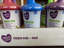 6 pack Parent's Choice Sippy Cup 9 Oz 6 Mnths Spillproof BPA Free blue  purple