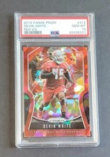 Devin White 2019 Panini Prizm Red Cracked Ice RC PSA 10 Rookie #312