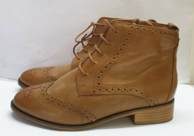 CARVELA Toby Brogue Leather Ankle Boots Lace Up Womens SIZE EU 37