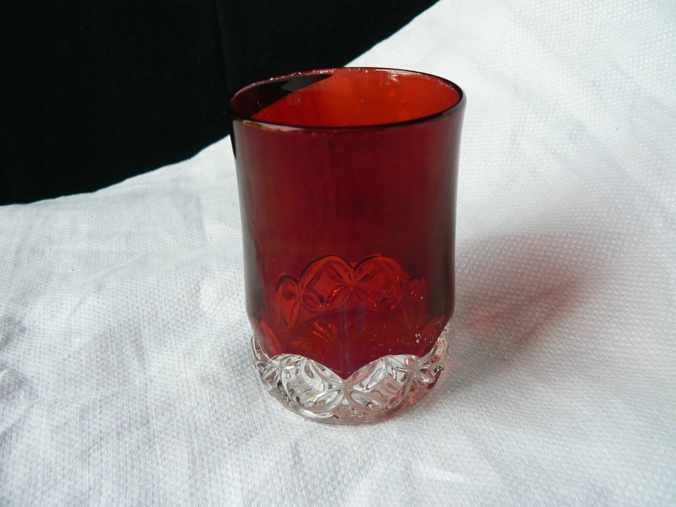 Hero Tumbler ruby stained and Clear #700 West Virginia Glass Co. 1894.EAPG - Image 4 of 4