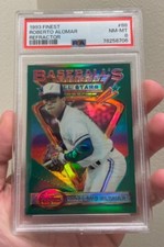 Roberto Alomar 1993 Topps Finest Refractor PSA 8 Grade NM-MT