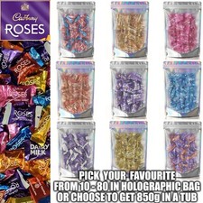 Cadbury ROSES Bag Of Chocolates Choose Flavour Pick And Mix Own Xmas Of Tub Tin