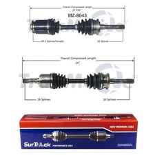 SurTrack Pair Set of 2 Front CV Axle Shafts For Mazda B2600 4WD 1987-1993