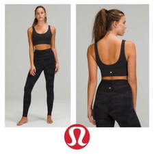 Lululemon Align Reversible Bra Light Support, A/B Cup Black / Camo LL-17