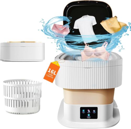 Portable 16L Mini Washer with Touch Control - Ideal for Apartments and Travel