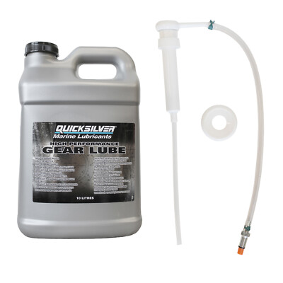10L Gear Lube Quicksilver Getriebeöl + Pumpe High Performance  75PS 92-858065QB1