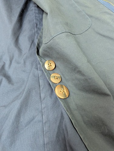 J Crew Jacket Mens Large Blue Field Work Barn Chore Coat Canvas Oarsman Vintage - Picture 17 of 18