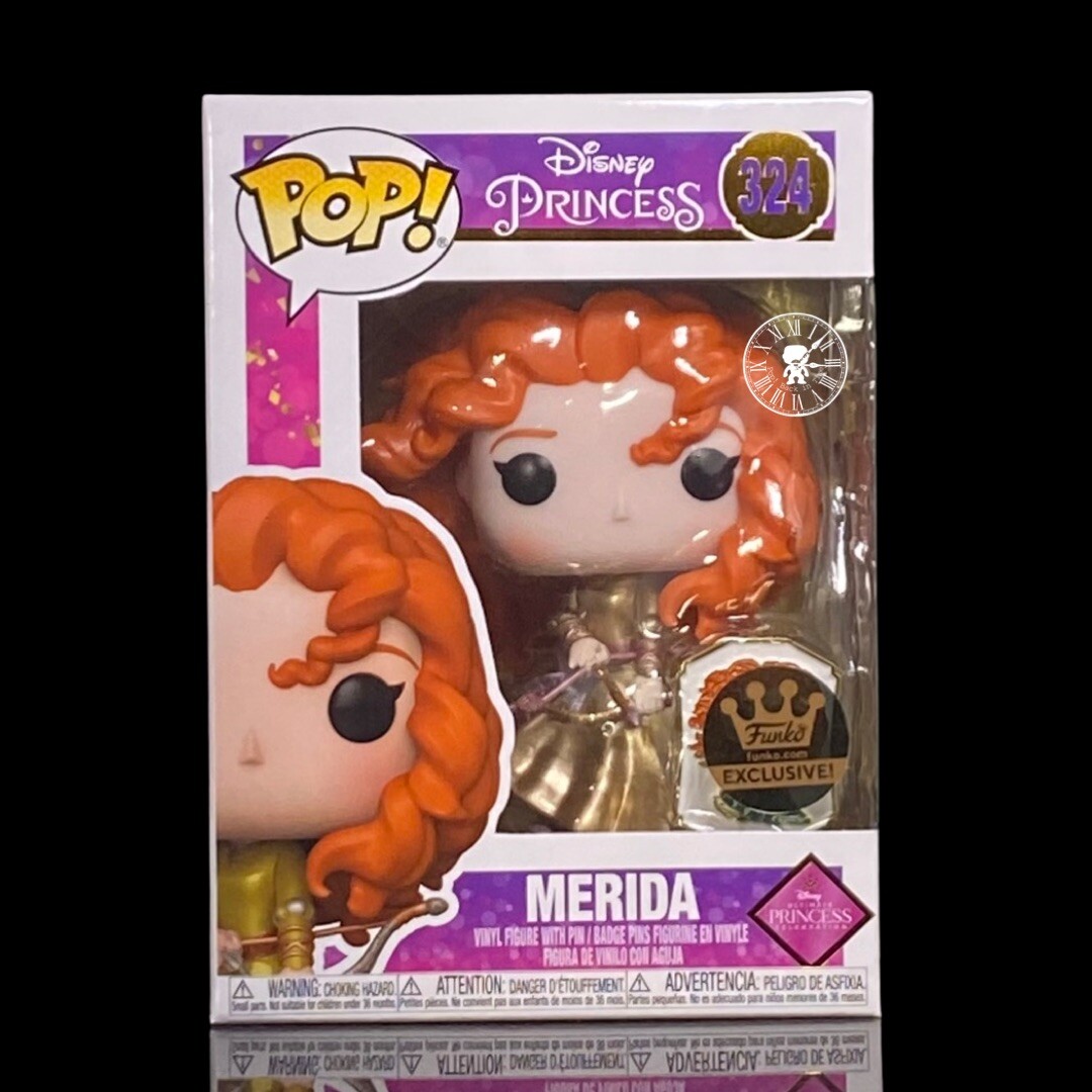 Funko Pop + Protector! Disney #324 Ultimate Princess Merida + Pin