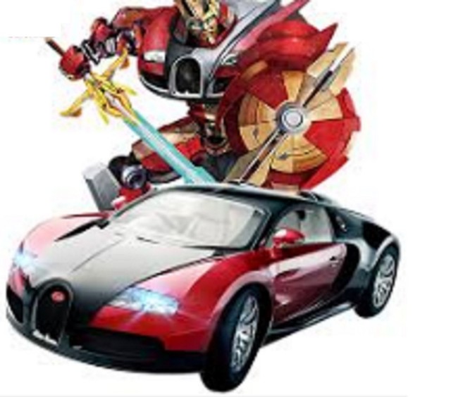 remote control transformer robot car