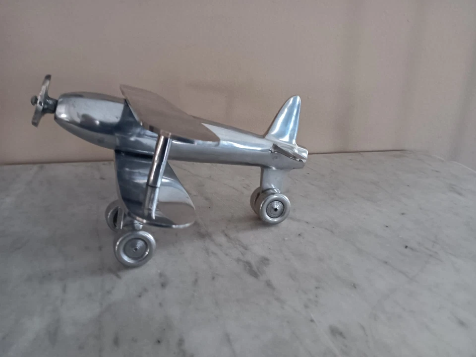  Aluminum Hand Crafted Airplane - Image 2 of 4
