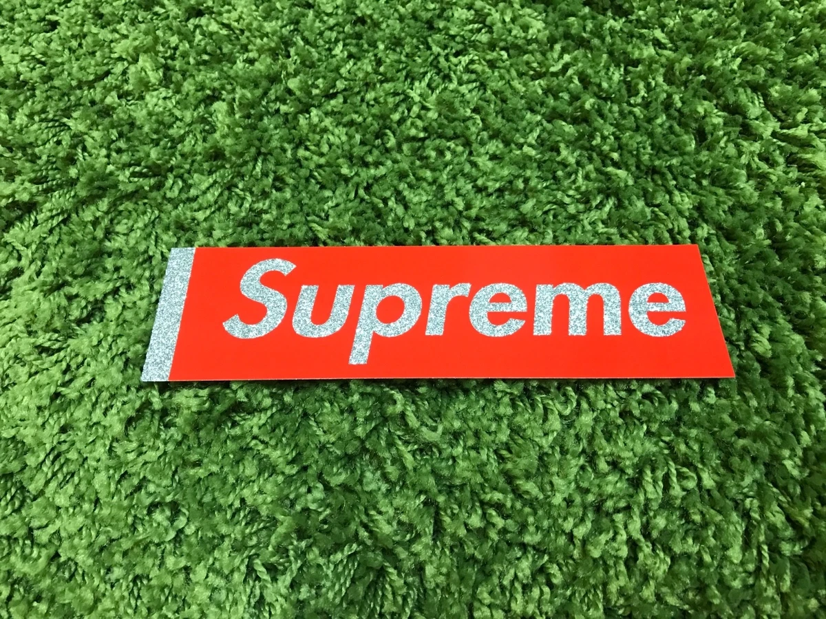 Supreme S S 2016 Glitter Box Logo Sticker Red eBay