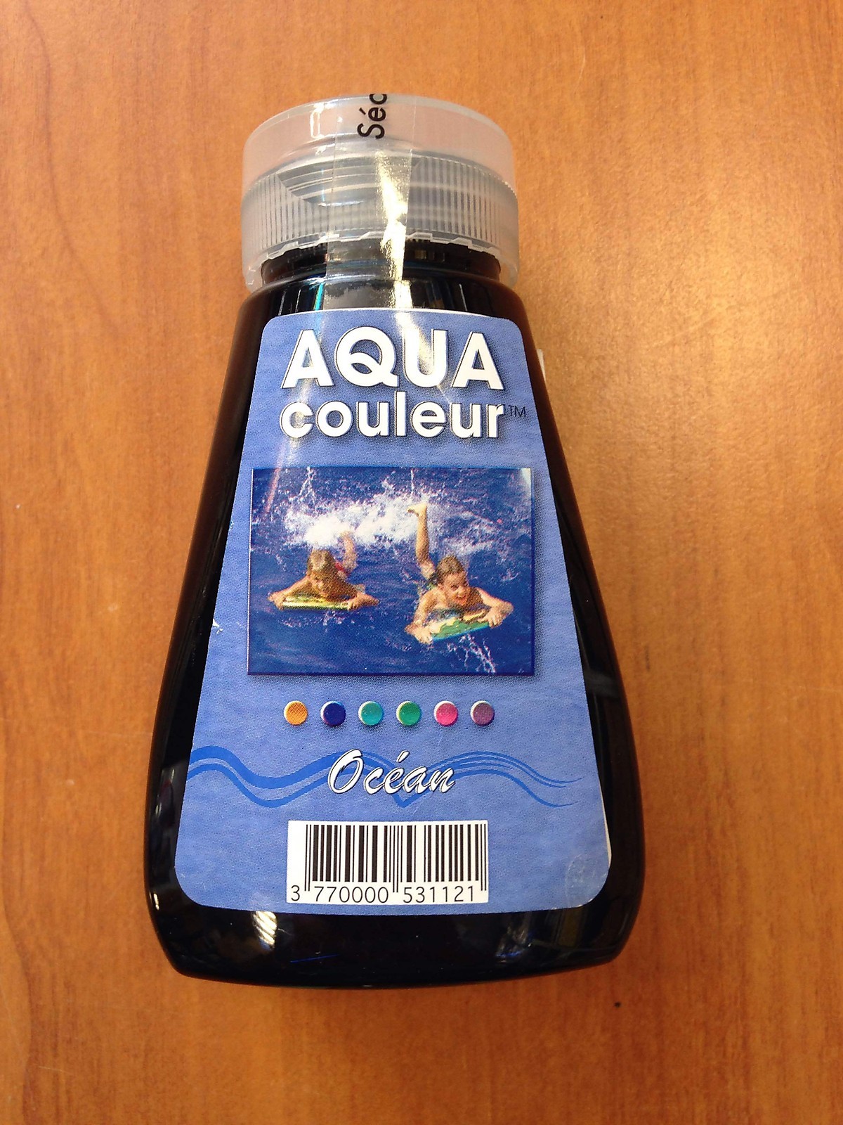 Colorant piscine bleu océan Aquacouleur en flacon de 180 ml