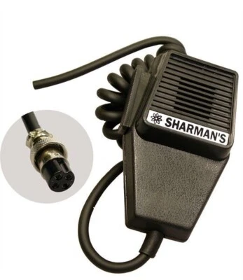 SHARMANS 4 Pin Coffin Microphone Uniden Wired Replacement Mic CB Radio
