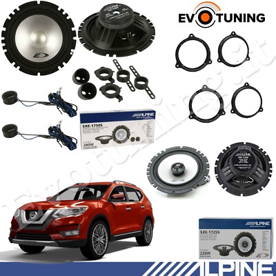 Set 6 Lautsprecher Alpine Front Vorne Hinten Nissan X-Trail 165mm 100mm 4Ω
