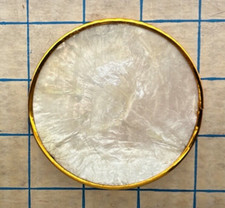 Set of 4 CAPIZ SHELL Mother of Pearl COASTERS Cork Backing VINTAGE MCM 3"