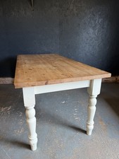 6ft Pine Dining Table Legs Come Off Farmhouse Country Kitchen Table
