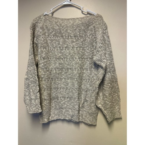 Diane von Furstenberg, Vtg Diane Von Furstenberg Marled Light Gray Crewneck Sweater meium
